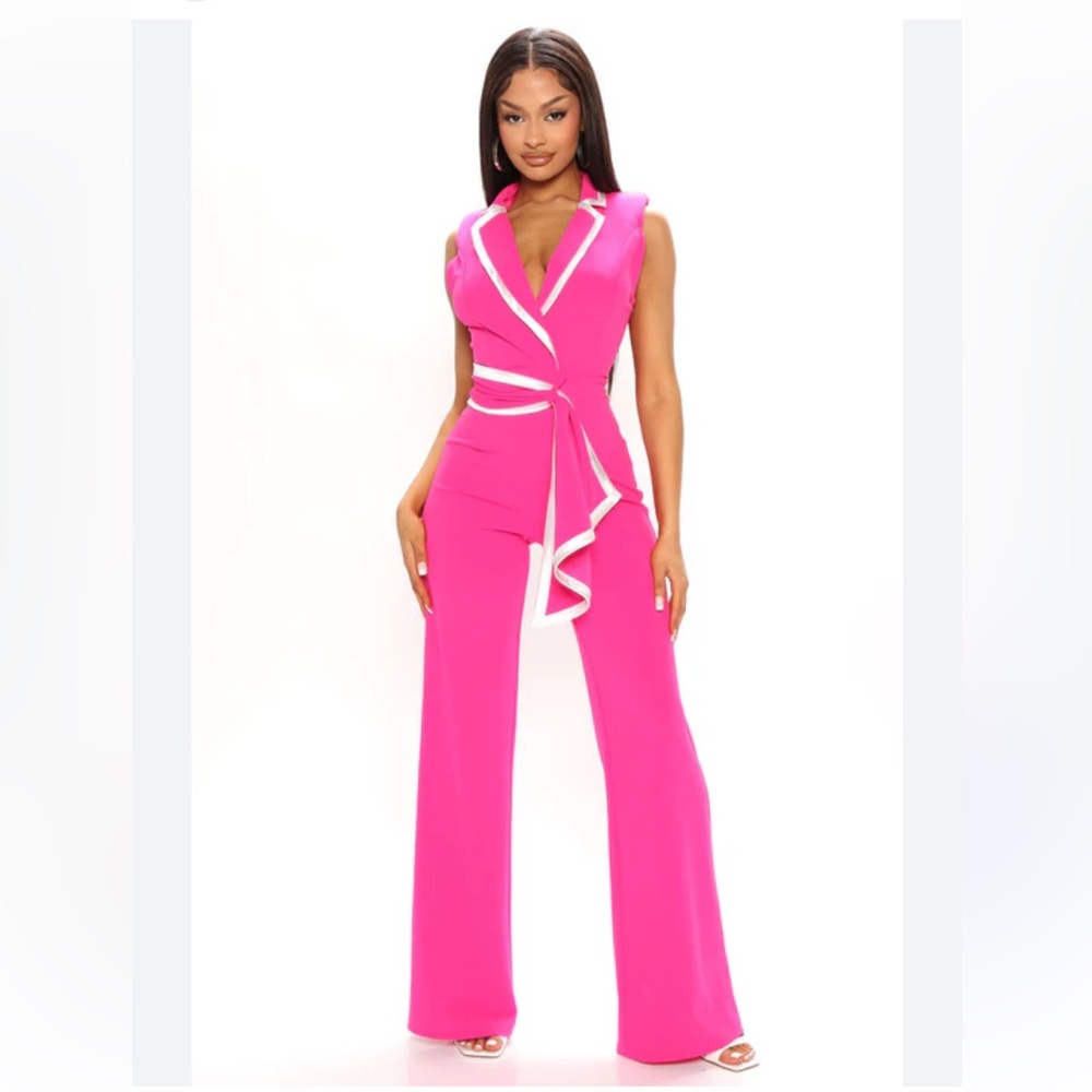 Fashion Nova Pink Jumpsuit size M